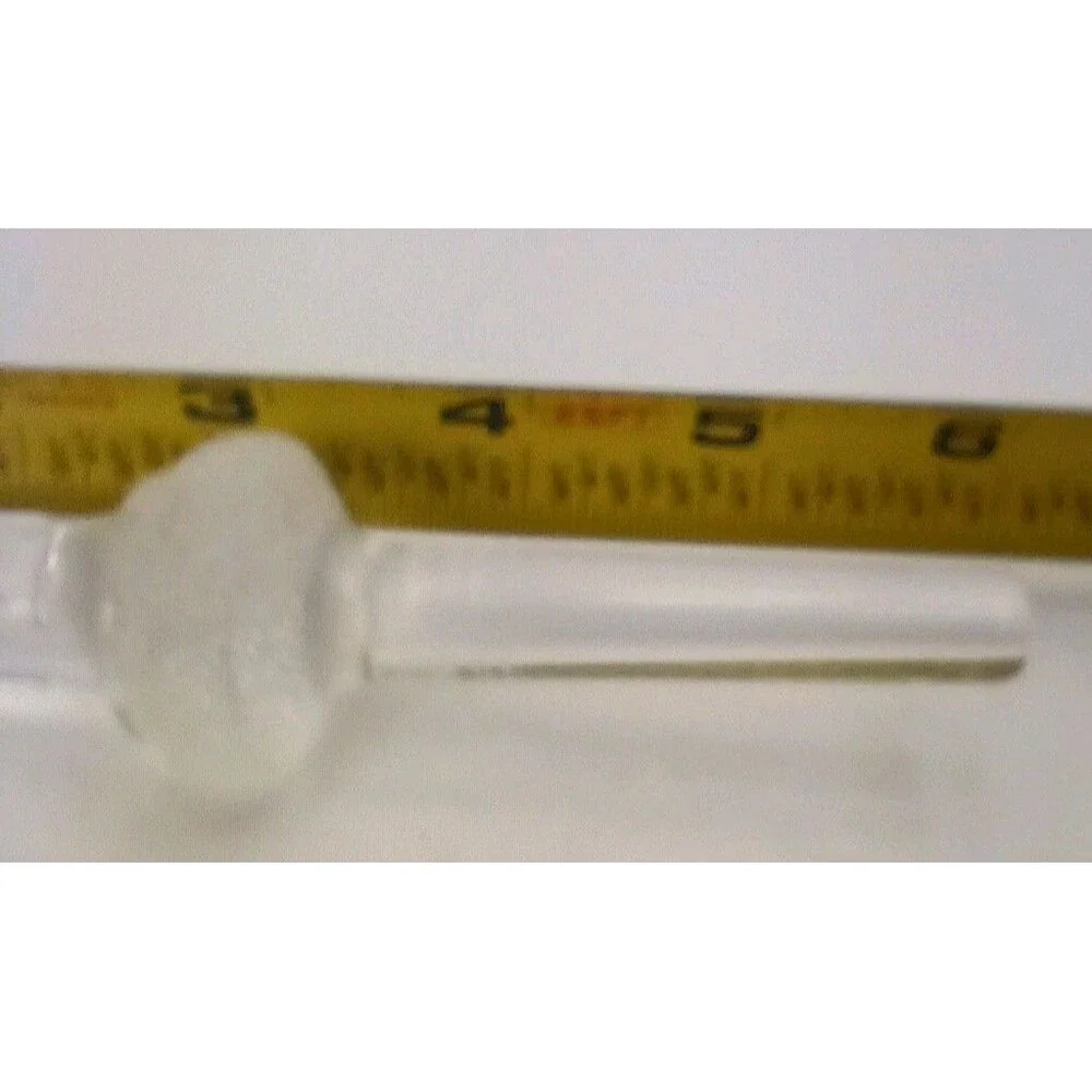 Clear GLASS COFFEE FILTER  w/ Textured Bulb Section,  6 in Long. Beautiful!